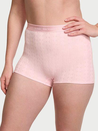 Logo Heart Pointelle High-Waist Shortie Panty