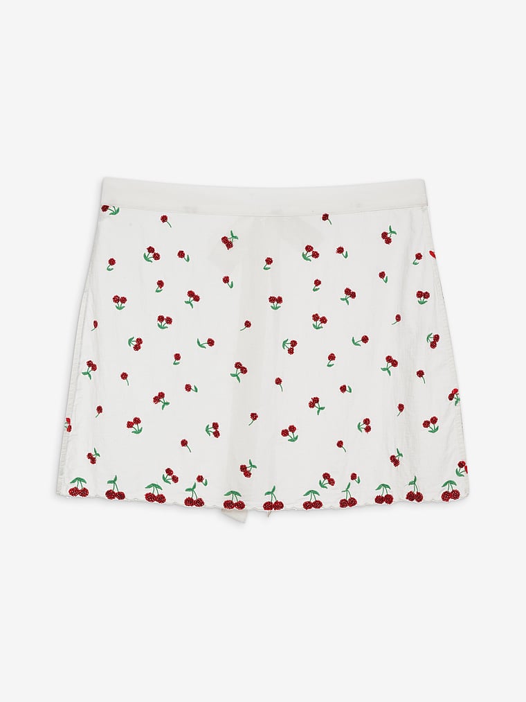 Beaded Cherries Apron Skirt