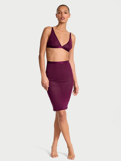 Sheer Knit Triangle Bralette & Tube Skirt Set